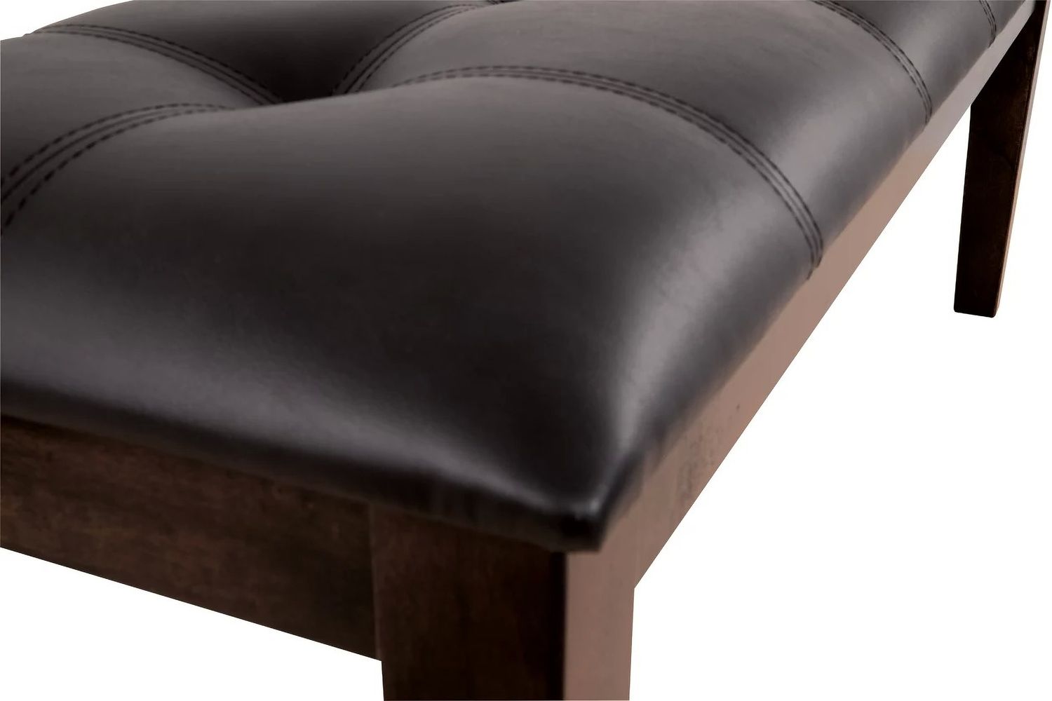 Haddigan Dark Brown Large Upholstered Dining Room Bench D59600