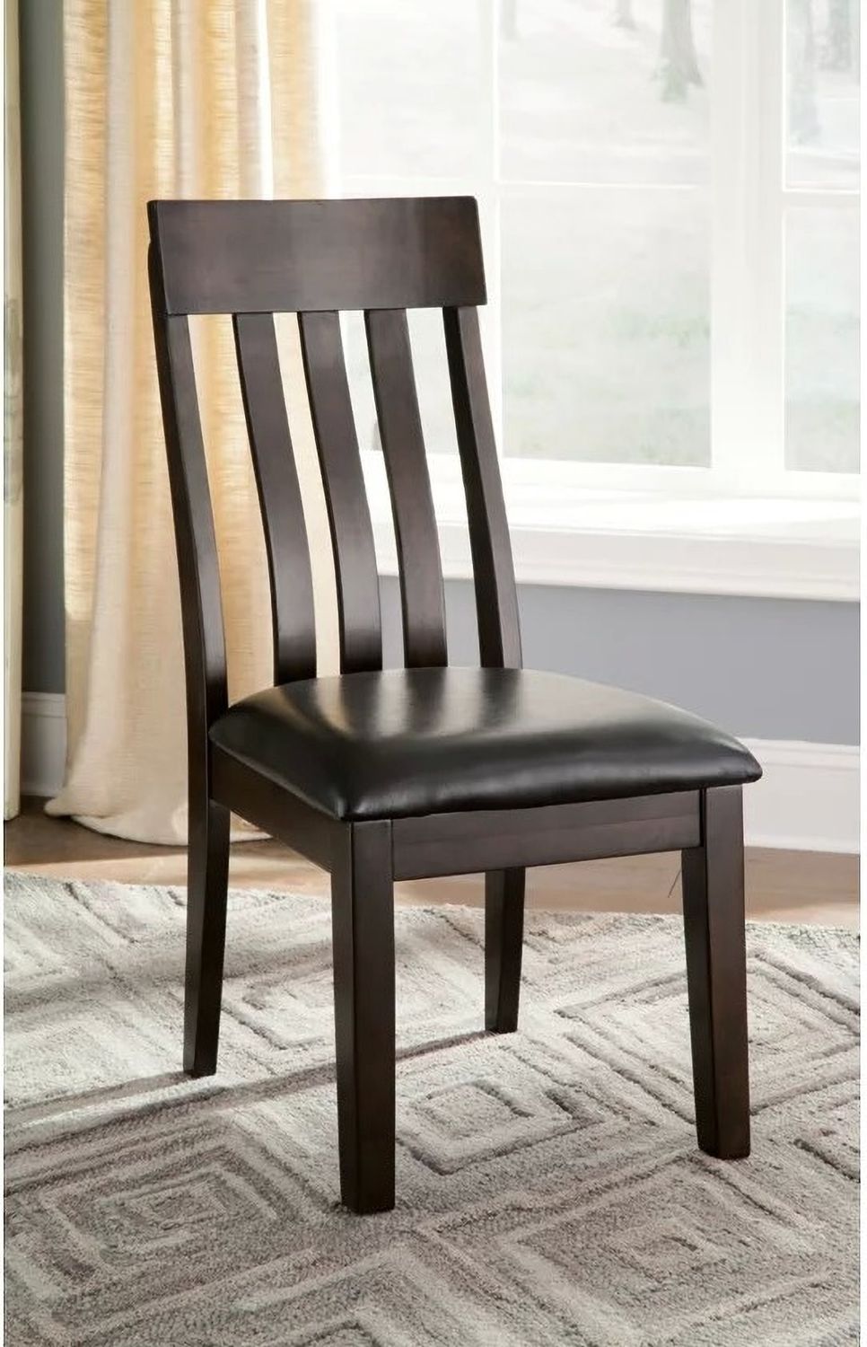 Haddigan Dark Brown Dining Upholstered Side Chair Set Of 2 D59601