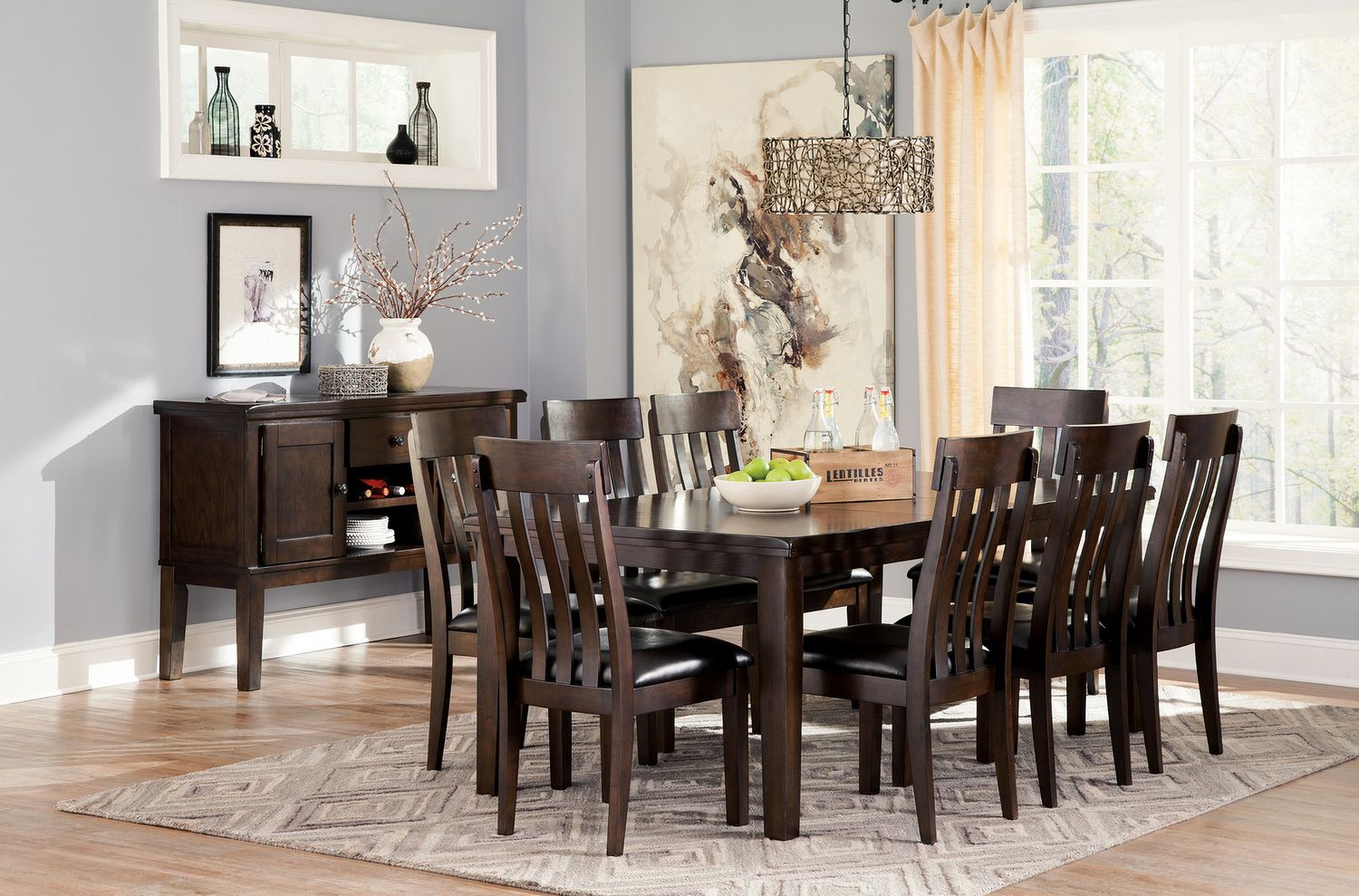 Haddigan Dark Brown Dining Upholstered Side Chair Set Of 2 D59601