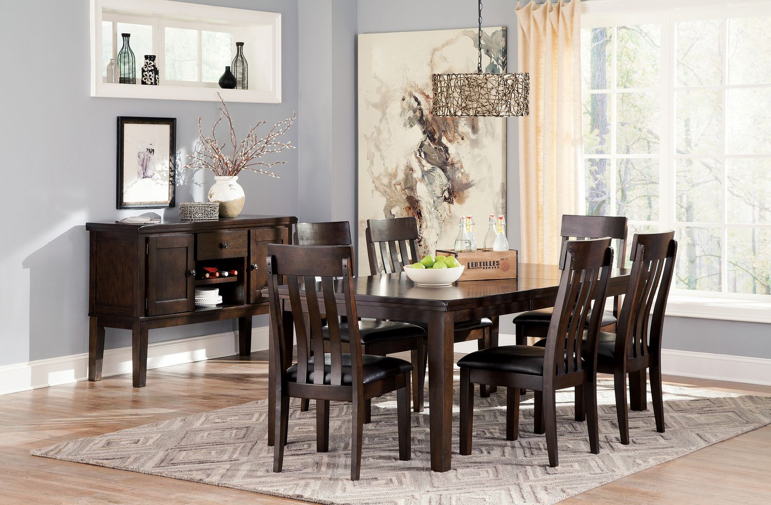 Haddigan Dark Brown Dining Upholstered Side Chair Set Of 2 D59601