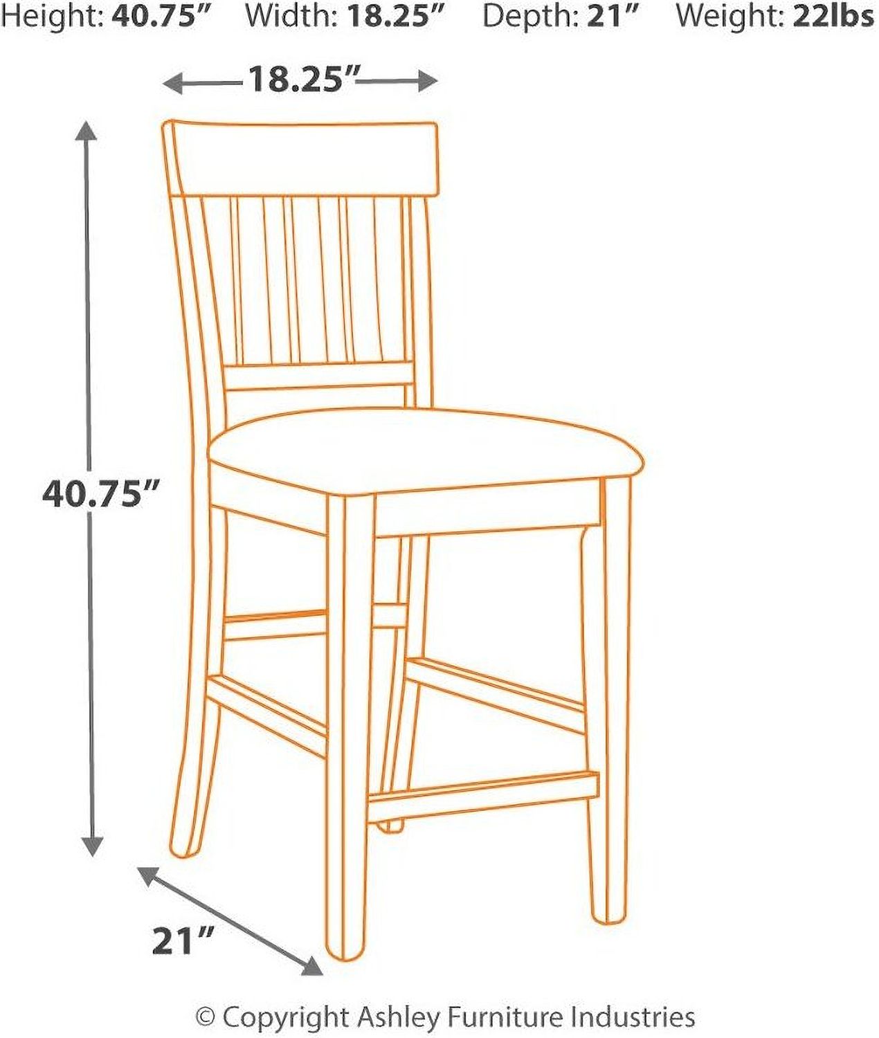 Haddigan Dark Brown Upholstered Barstool Set of 2 D596124