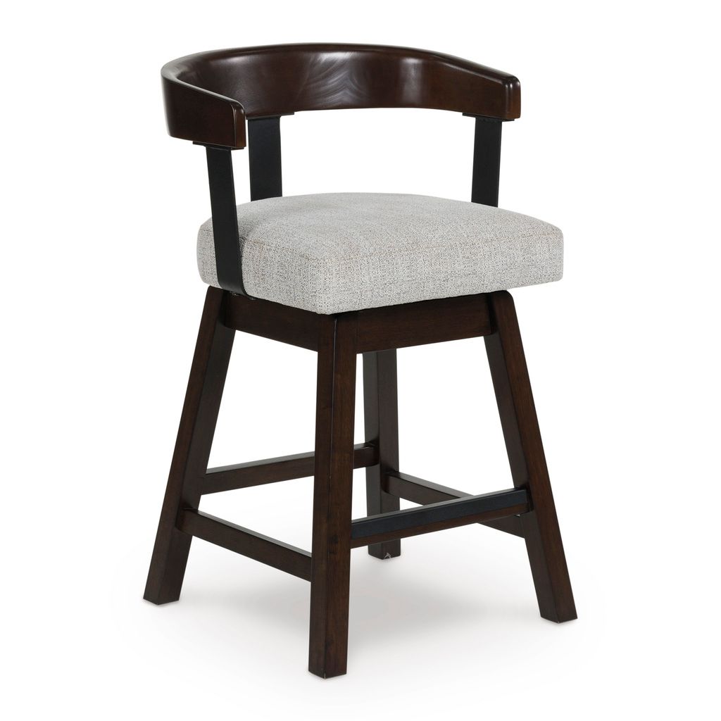 Haddigan Counter Height Barstool Set of 2 In Dark Brown D596224