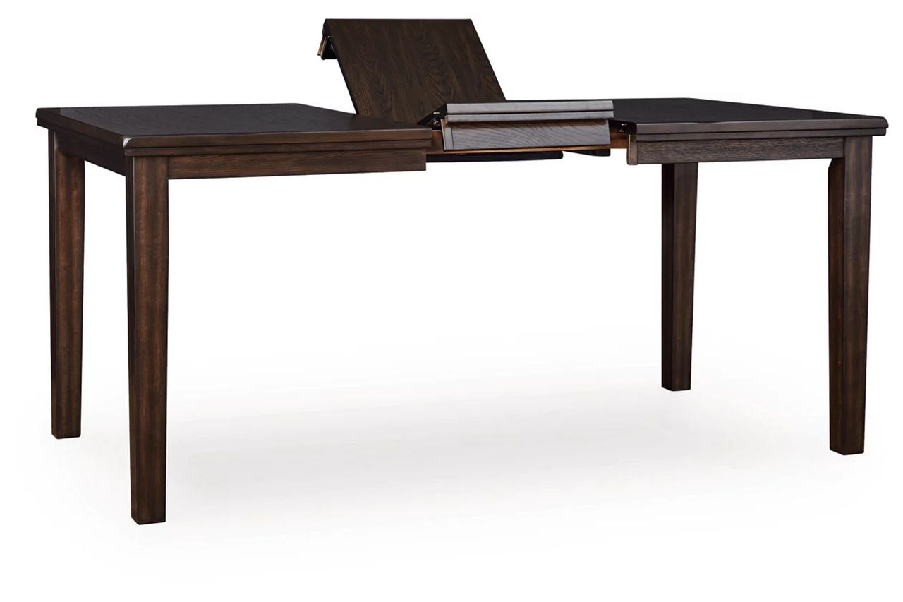 Haddigan Counter Height Dining Extension Table In Dark Brown D59632