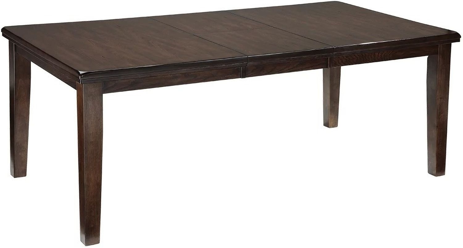 Haddigan Dark Brown Rectangular Extendable Dining Table D59635