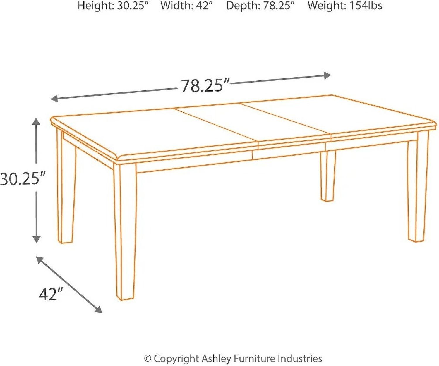 Haddigan Dark Brown Rectangular Extendable Dining Table D59635
