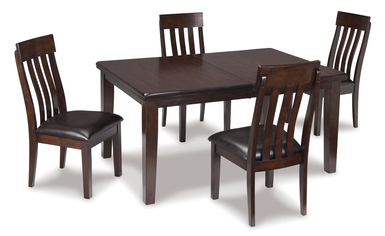 Haddigan Dark Brown Rectangular Extendable Dining Table D59635