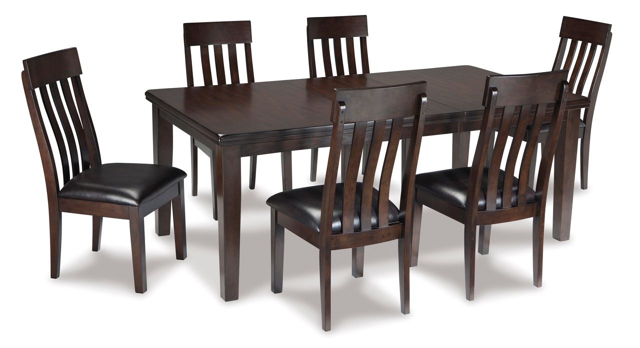Haddigan Dark Brown Rectangular Extendable Dining Table D59635