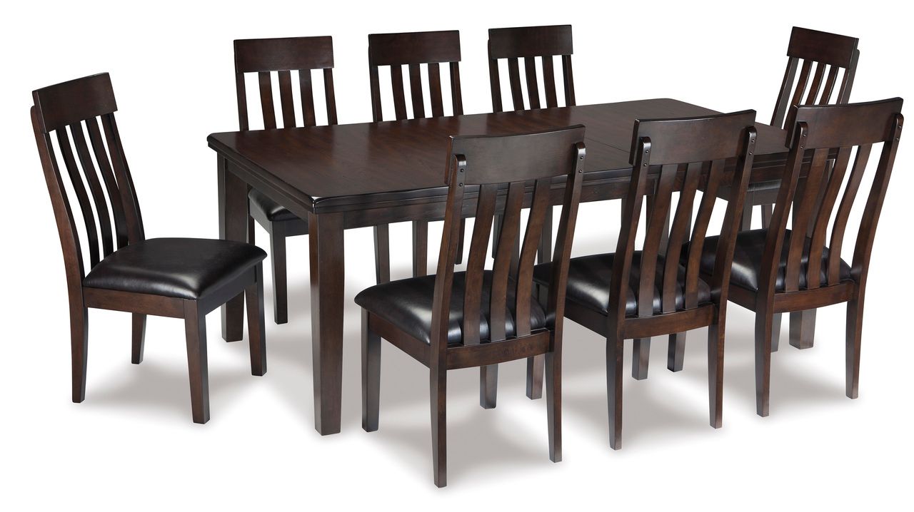 Haddigan Dark Brown Rectangular Extendable Dining Table D59635