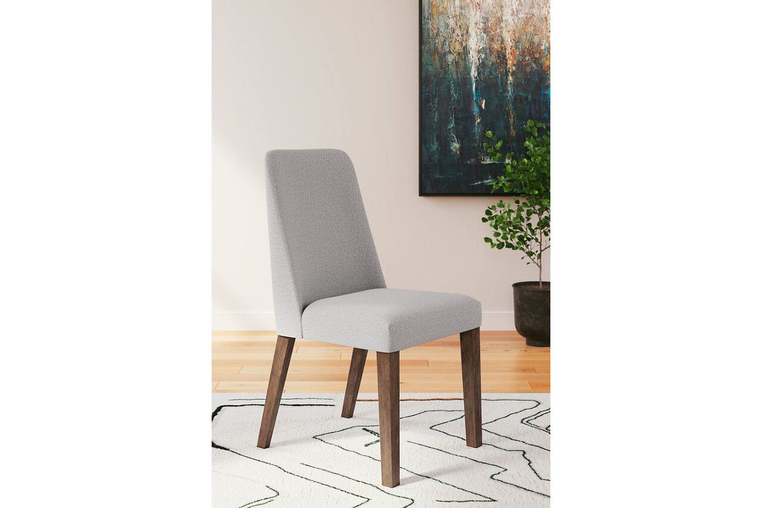 Lyncott Gray And Brown Dining Upholstered Side Chair Set Of 2 D61501