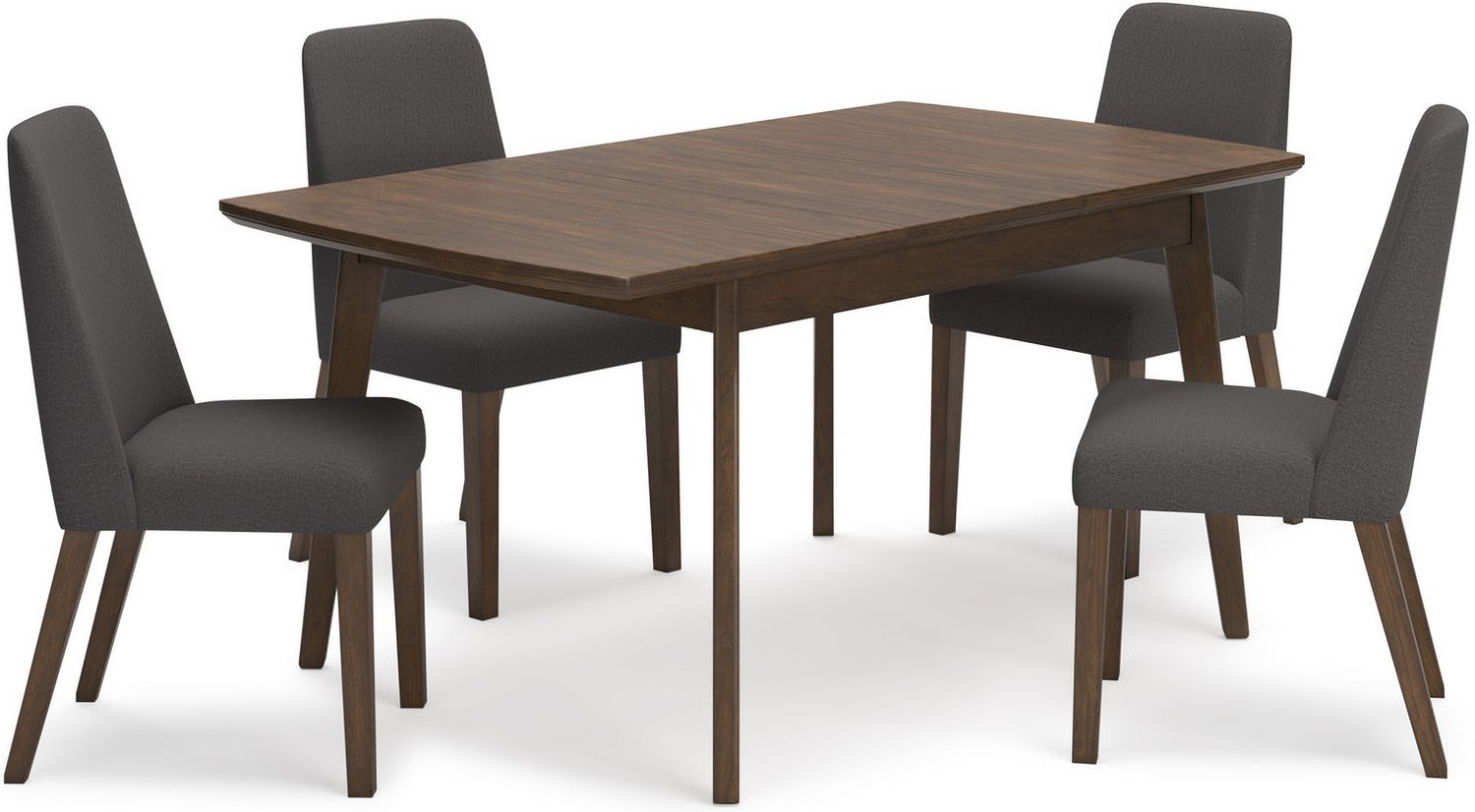 Lyncott Charcoal And Brown Dining Upholstered Side Chair Set Of 2 D61502