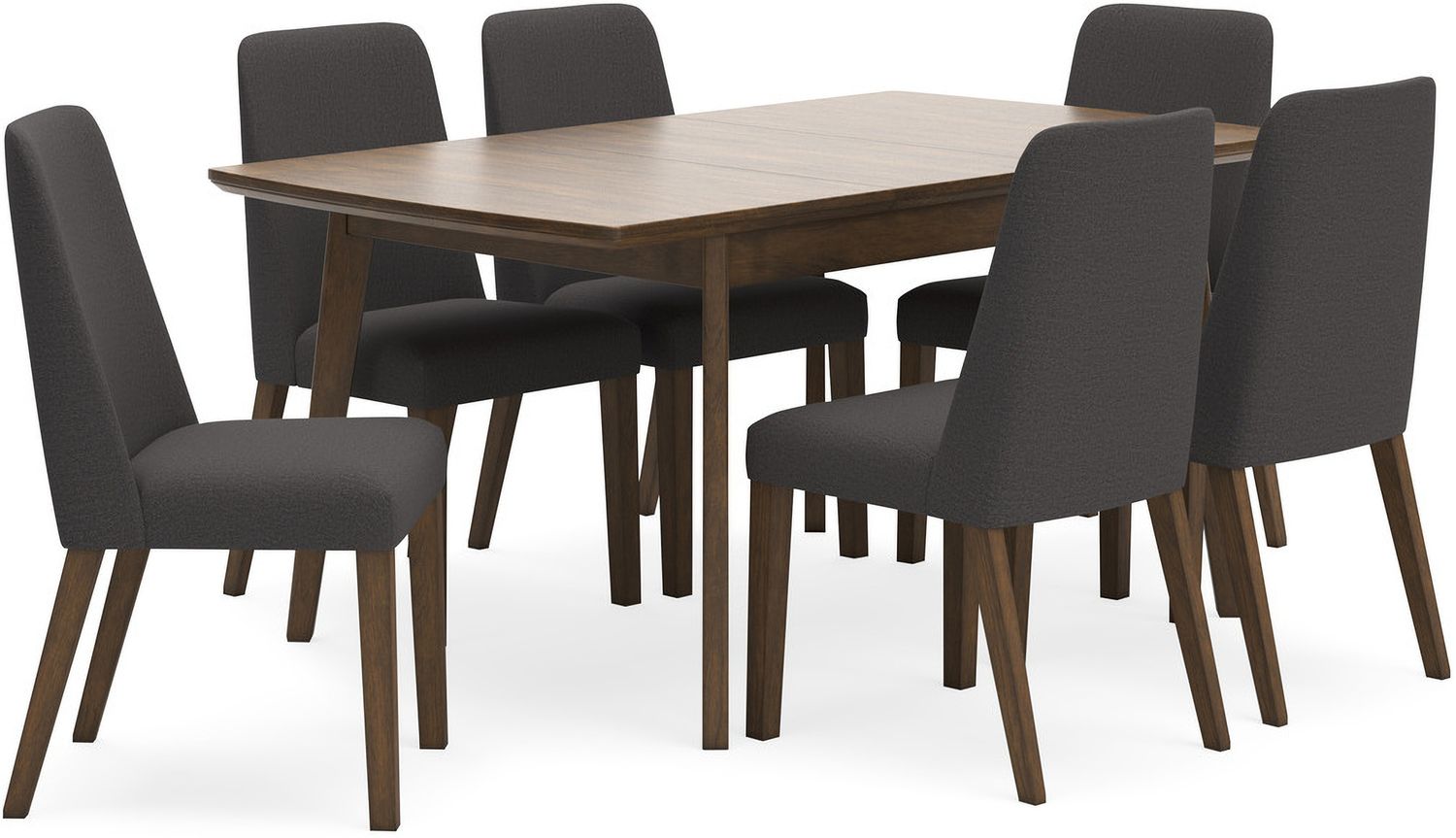 Lyncott Charcoal And Brown Dining Upholstered Side Chair Set Of 2 D61502