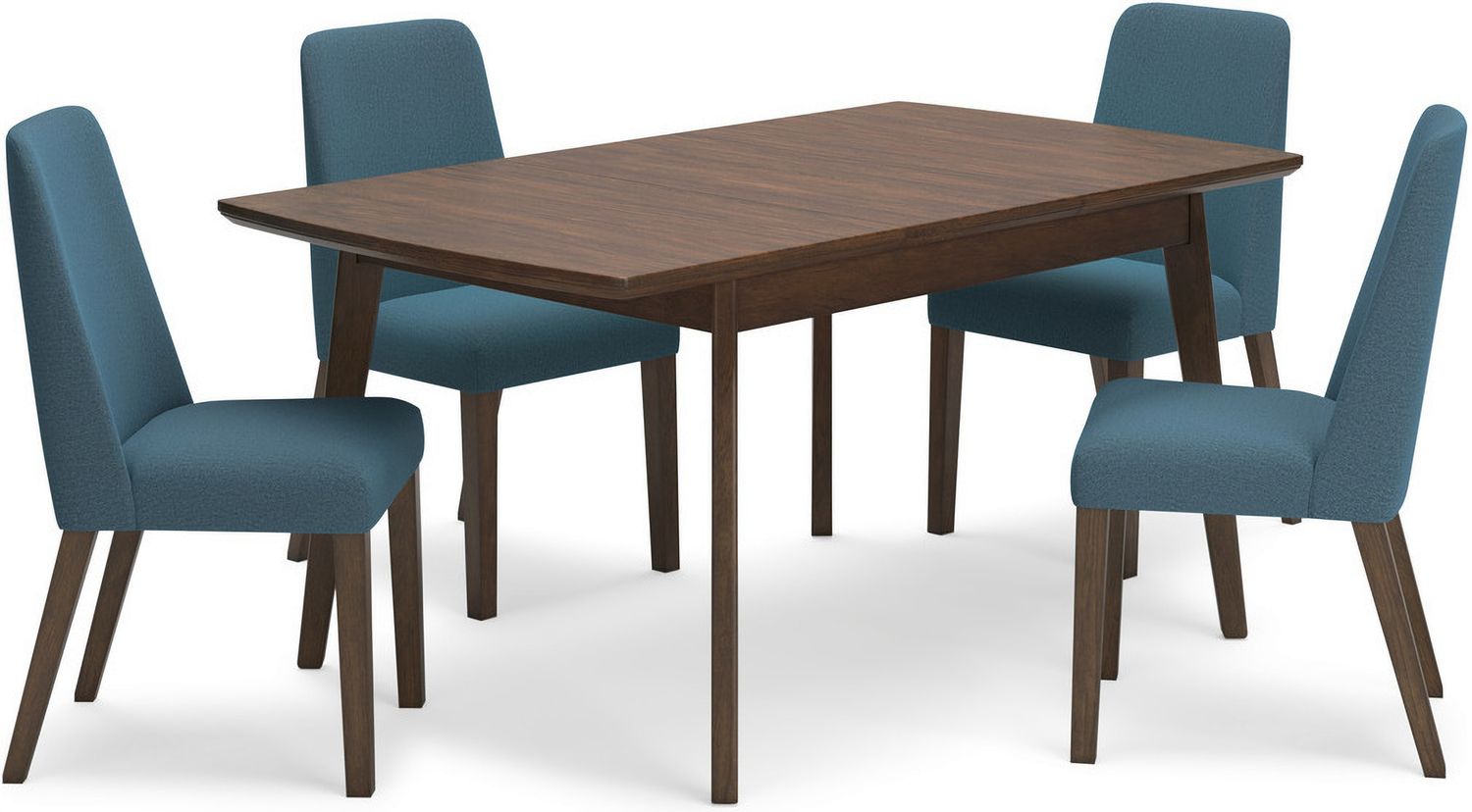 Lyncott Blue And Brown Dining Upholstered Side Chair Set Of 2 D61503