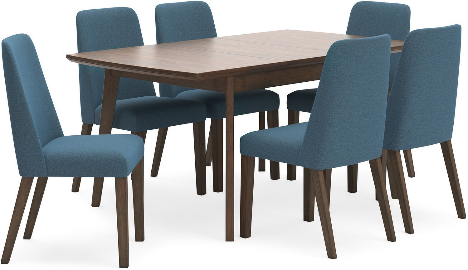 Lyncott Blue And Brown Dining Upholstered Side Chair Set Of 2 D61503