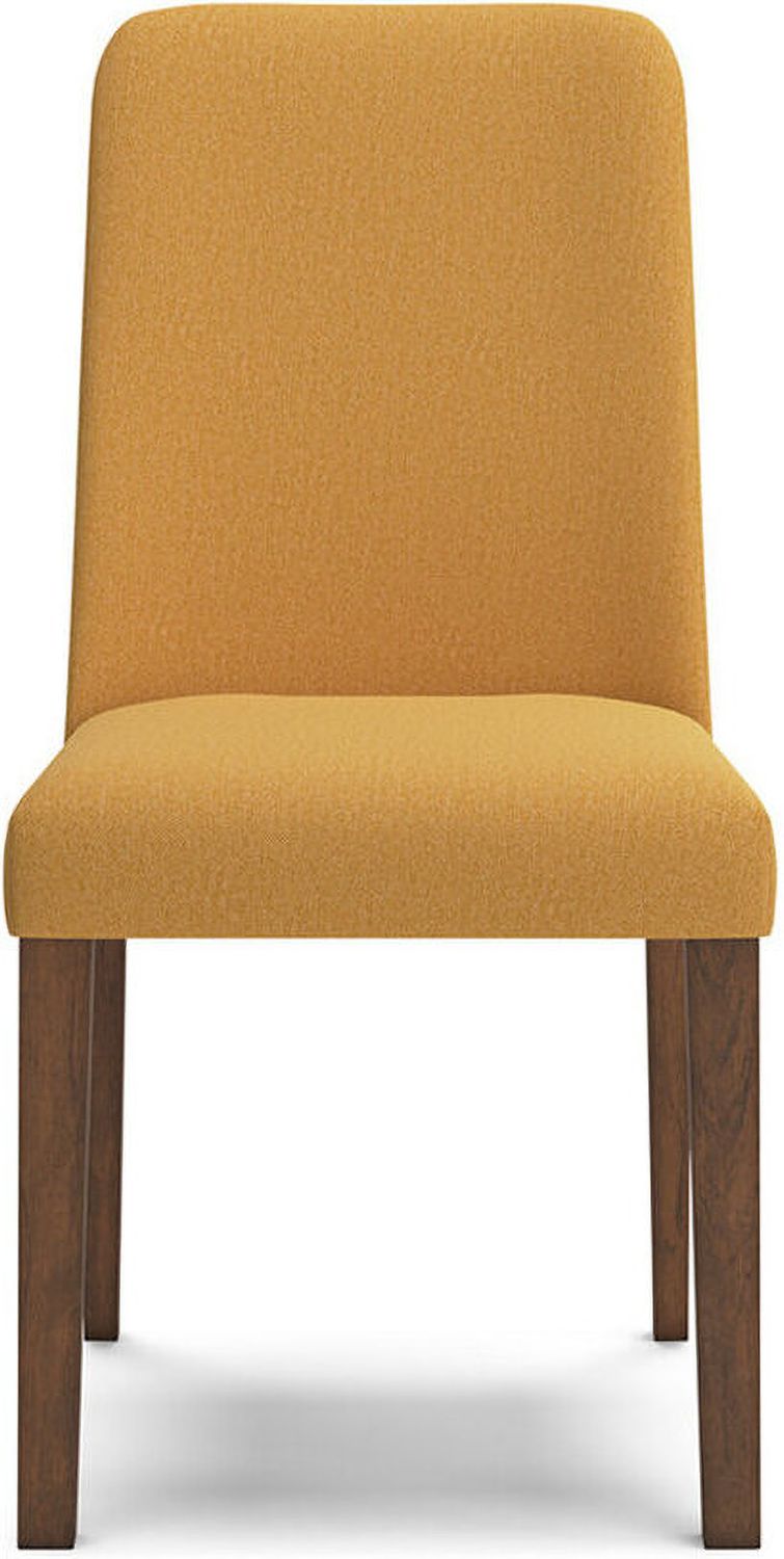 Lyncott Mustard And Brown Dining Upholstered Side Chair Set Of 2 D61504