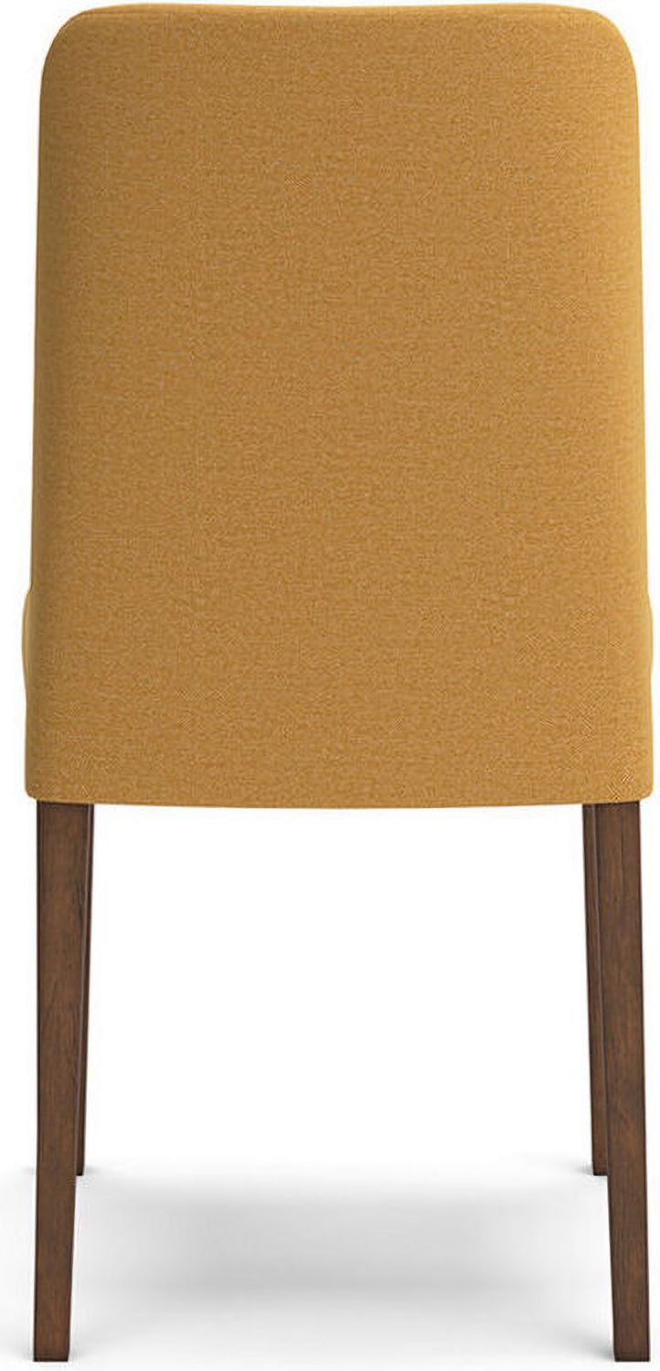 Lyncott Mustard And Brown Dining Upholstered Side Chair Set Of 2 D61504