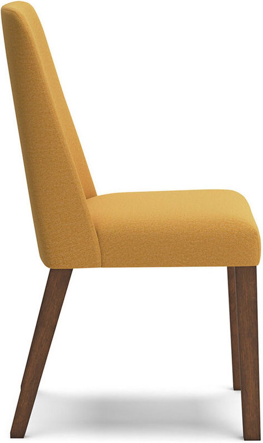 Lyncott Mustard And Brown Dining Upholstered Side Chair Set Of 2 D61504