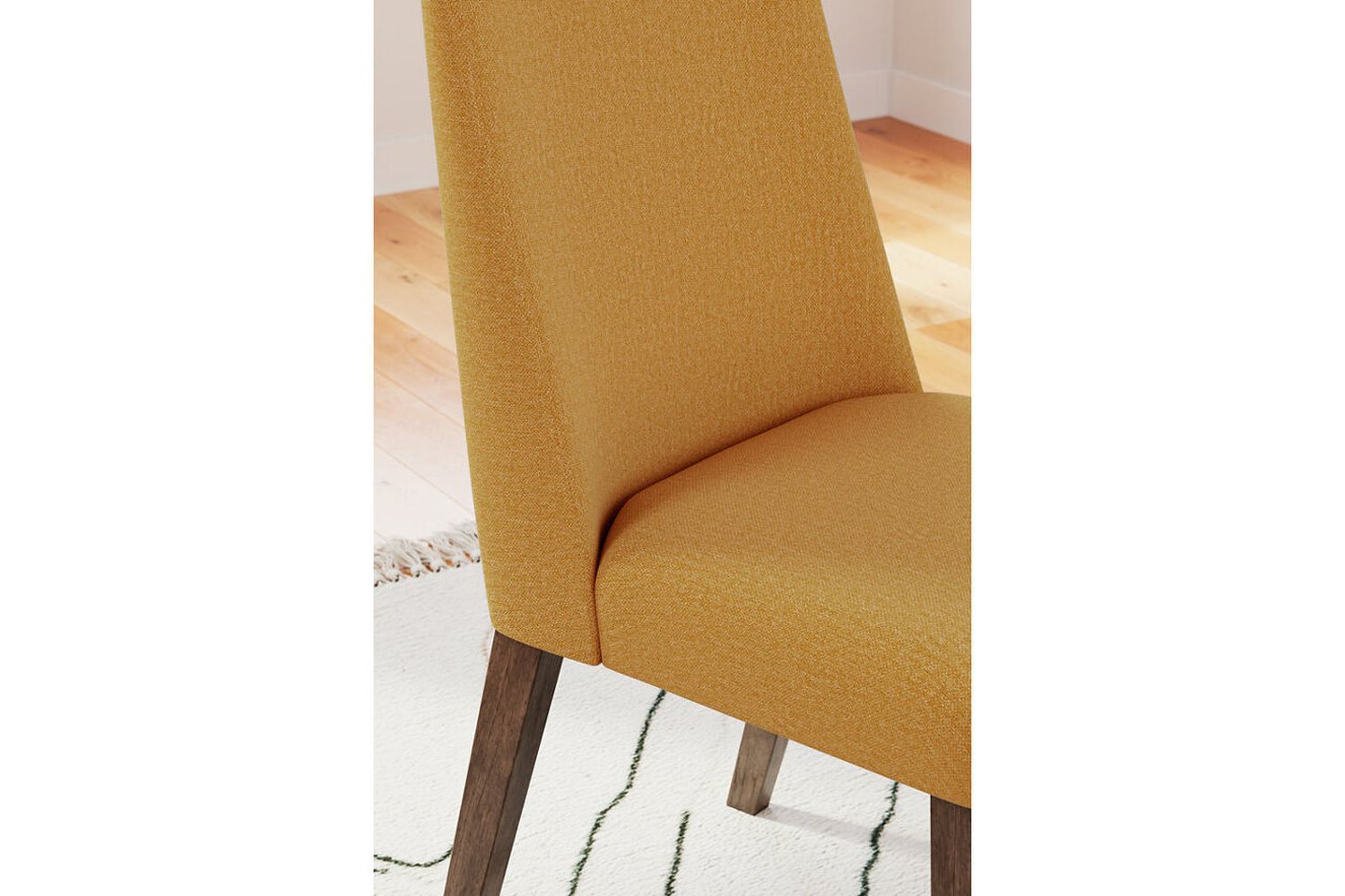 Lyncott Mustard And Brown Dining Upholstered Side Chair Set Of 2 D61504