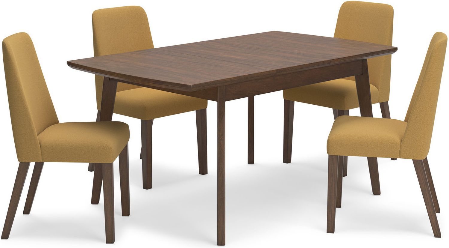 Lyncott Mustard And Brown Dining Upholstered Side Chair Set Of 2 D61504