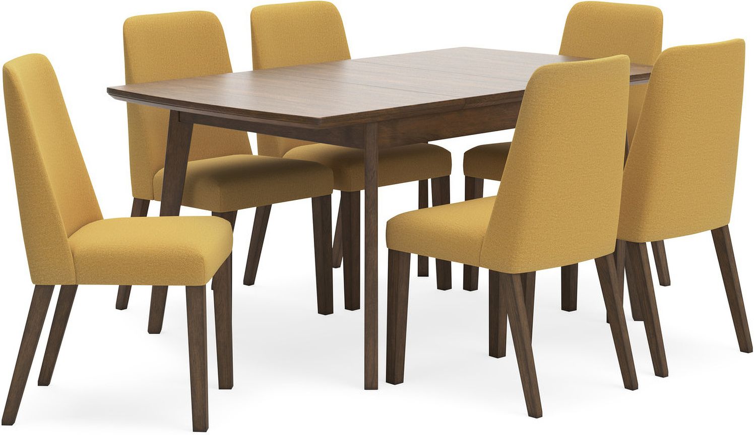 Lyncott Mustard And Brown Dining Upholstered Side Chair Set Of 2 D61504
