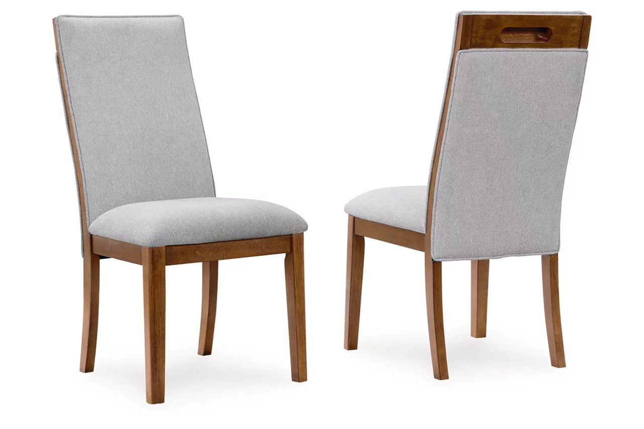 Lyncott Dining Chair Set of 2 In Beige and Brown D61505