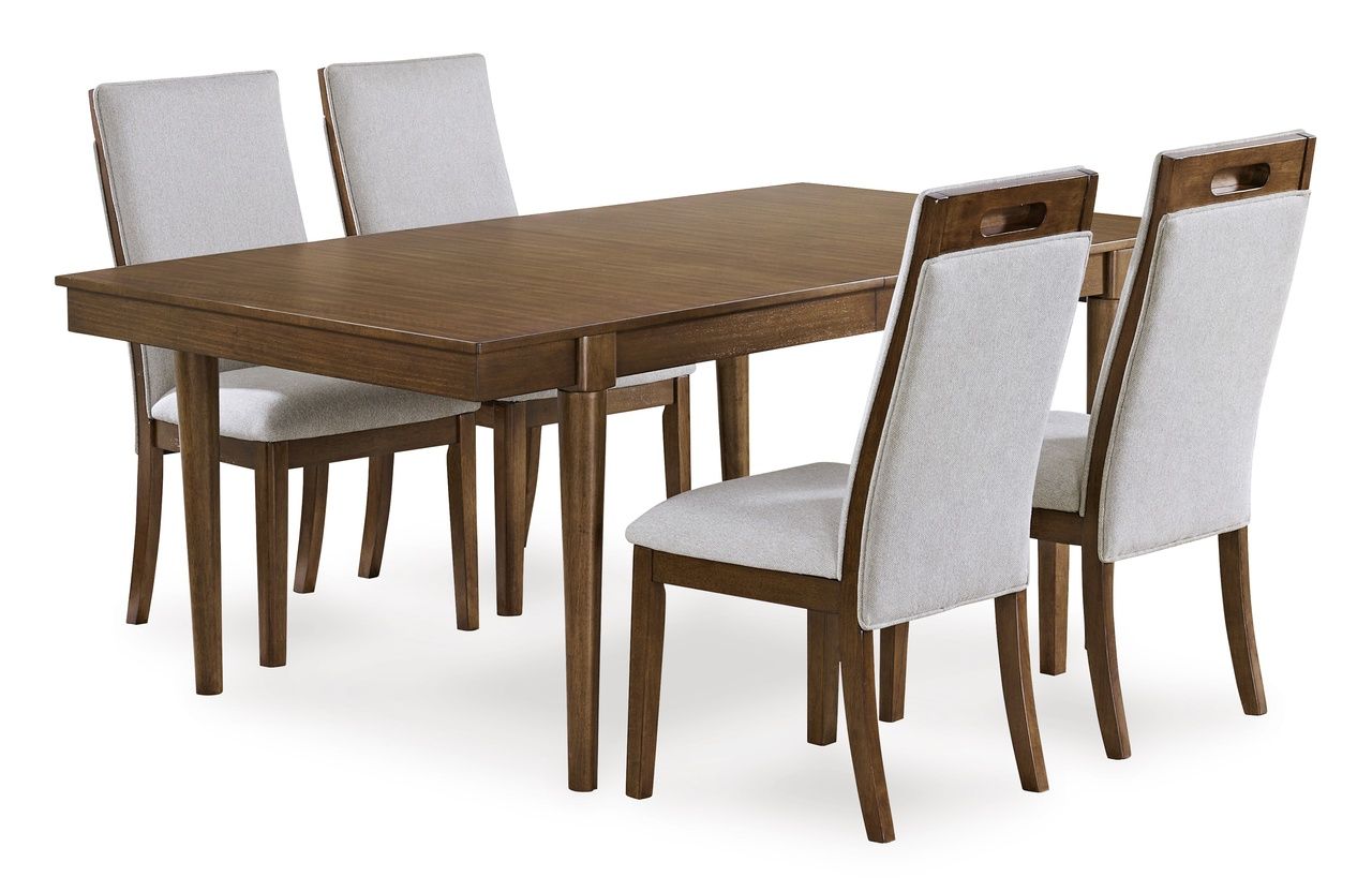Lyncott Dining Chair Set of 2 In Beige and Brown D61505
