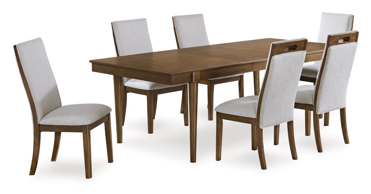 Lyncott Dining Chair Set of 2 In Beige and Brown D61505