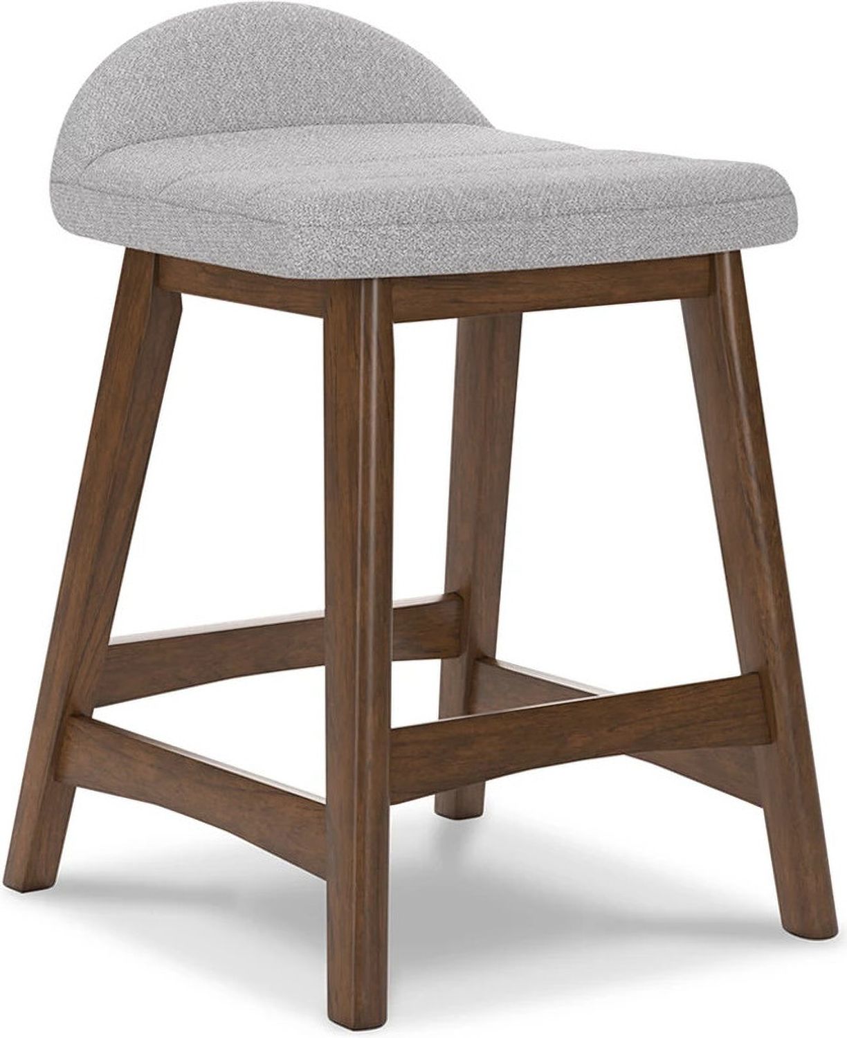 Lyncott Light Gray And Brown Upholstered Barstool Set Of 2 D615124