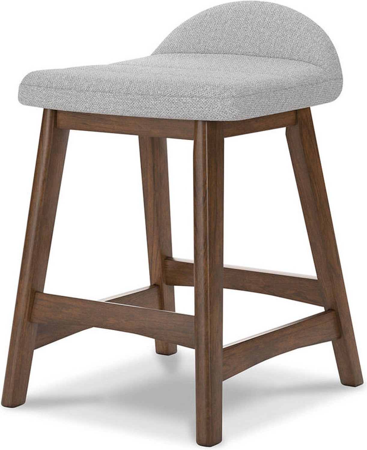 Lyncott Light Gray And Brown Upholstered Barstool Set Of 2 D615124