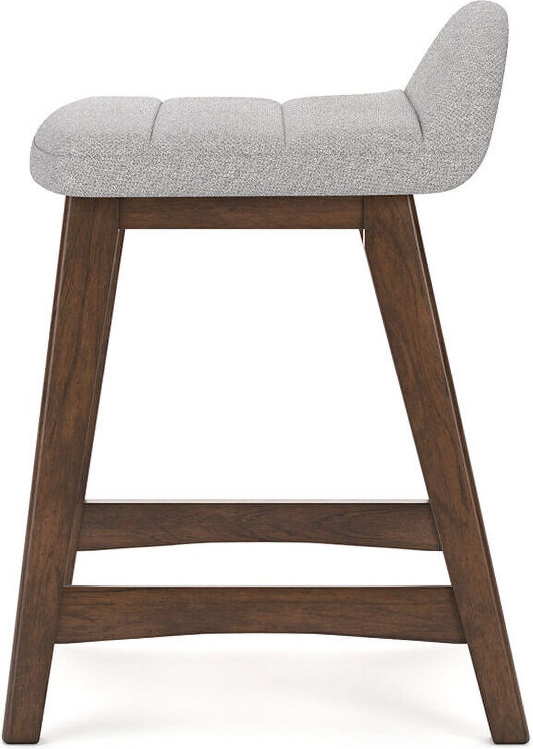 Lyncott Light Gray And Brown Upholstered Barstool Set Of 2 D615124
