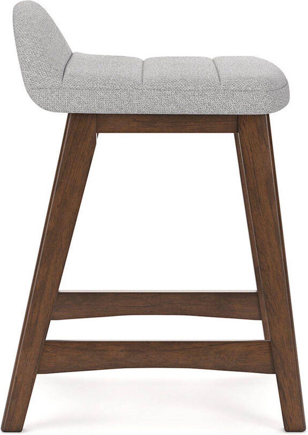 Lyncott Light Gray And Brown Upholstered Barstool Set Of 2 D615124