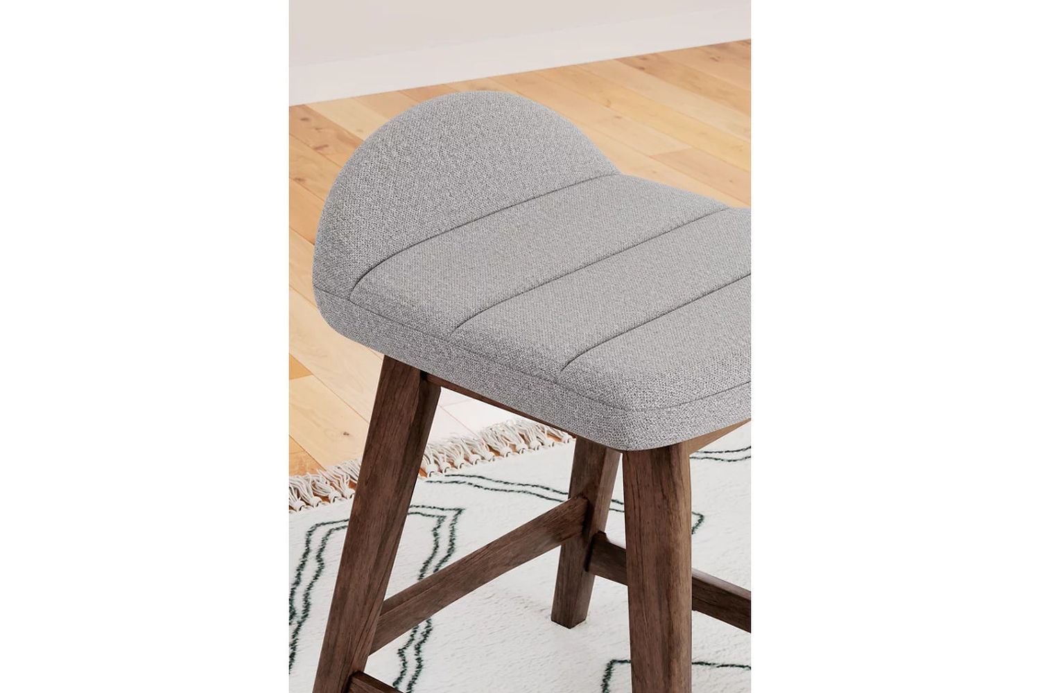 Lyncott Light Gray And Brown Upholstered Barstool Set Of 2 D615124