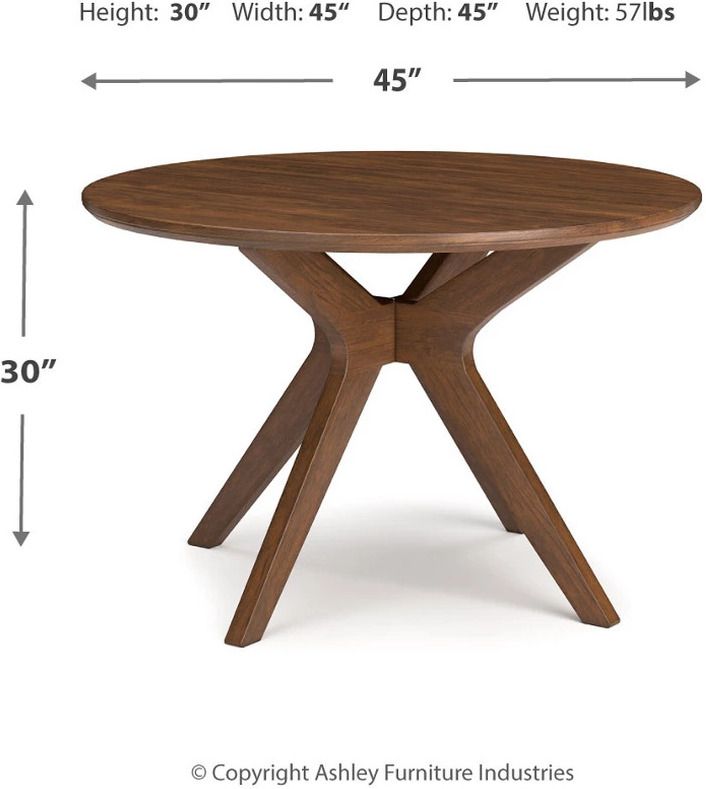 Lyncott Brown Round Dining Room Table D61515