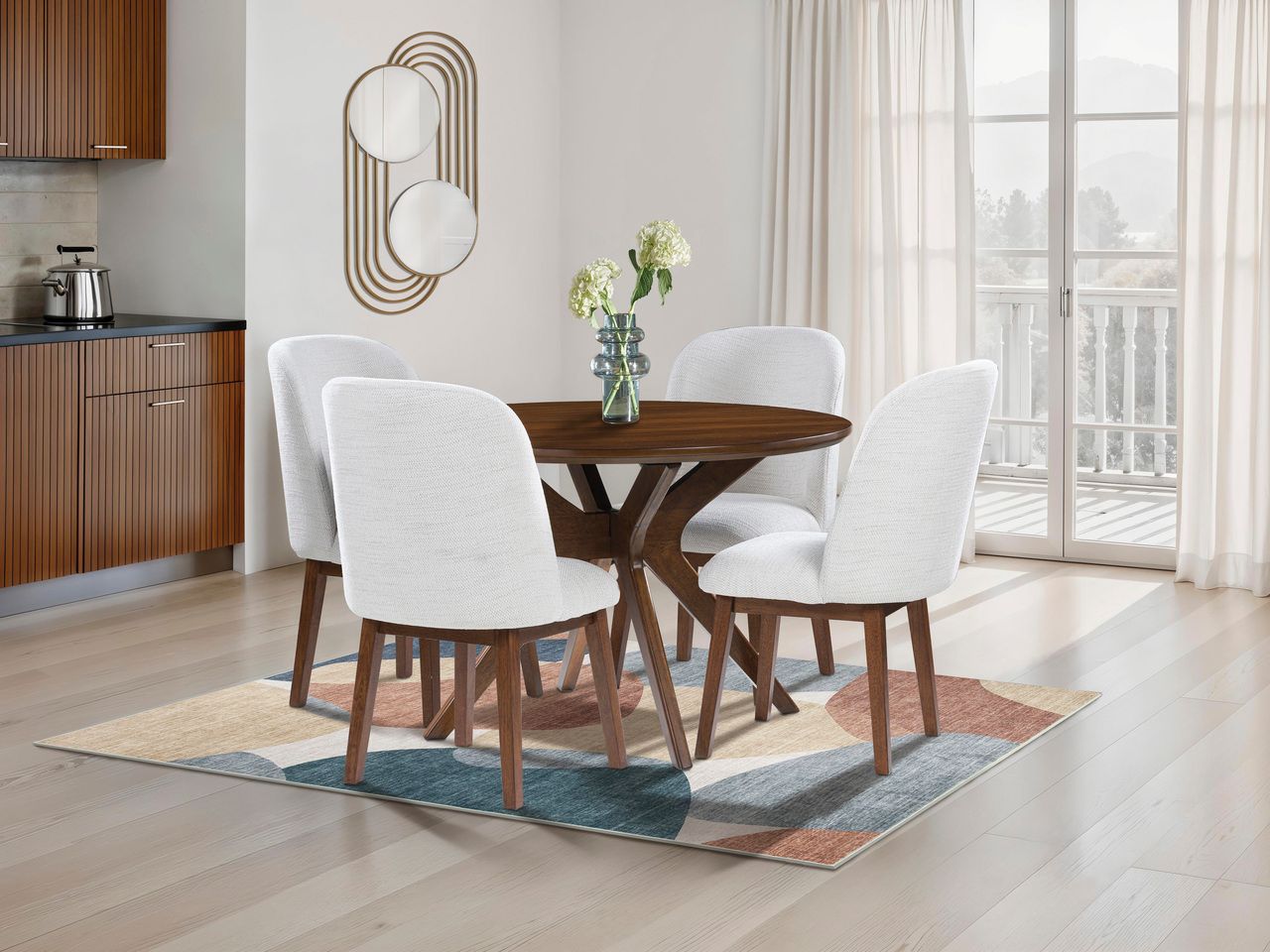 Lyncott Brown Round Dining Room Table D61515