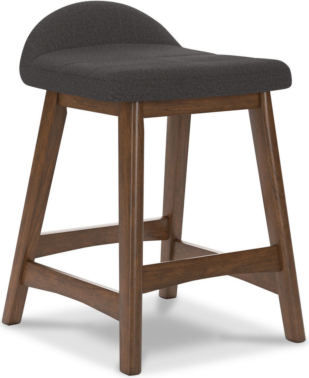 Lyncott Charcoal And Brown Upholstered Barstool Set Of 2 D615224