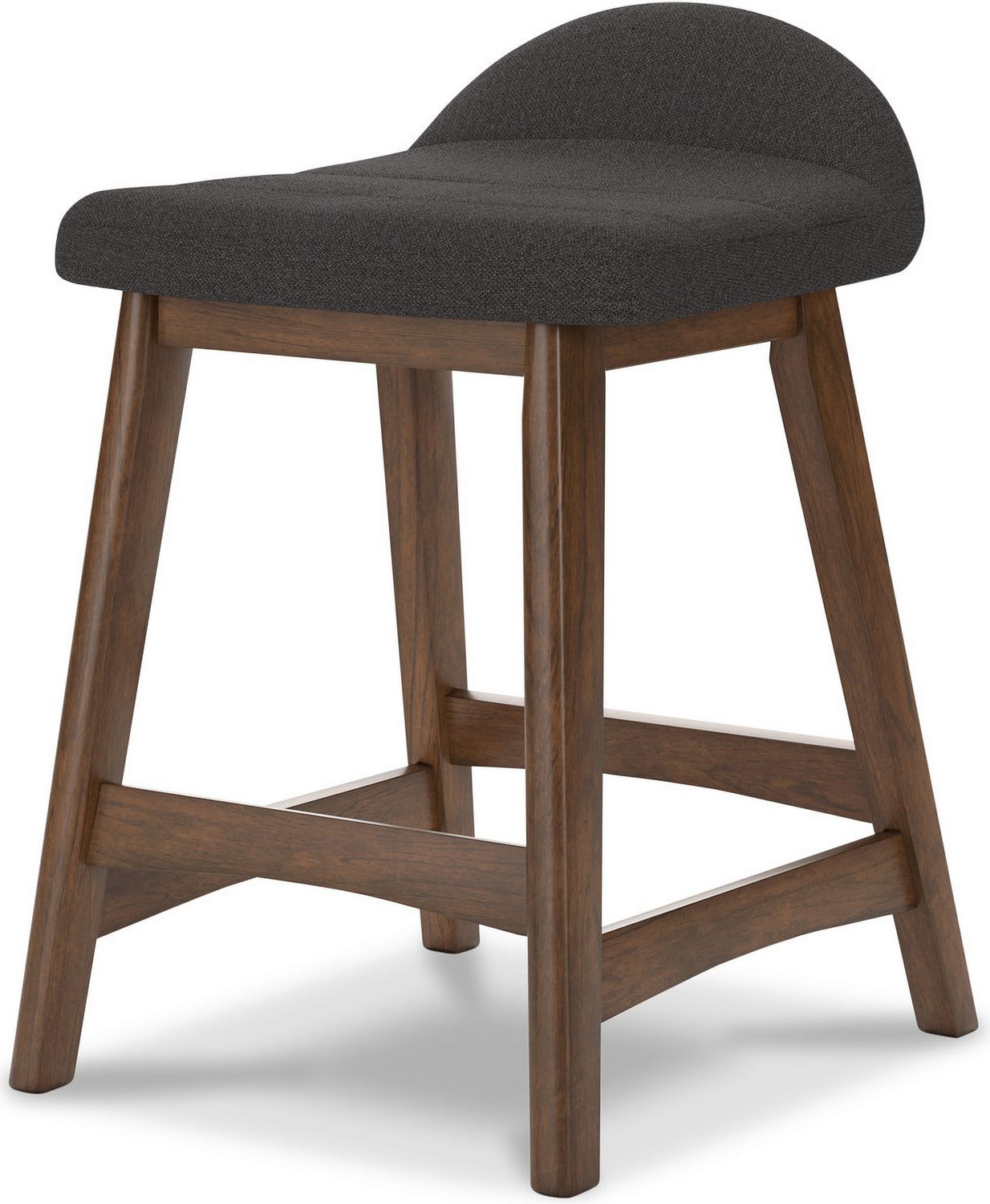 Lyncott Charcoal And Brown Upholstered Barstool Set Of 2 D615224