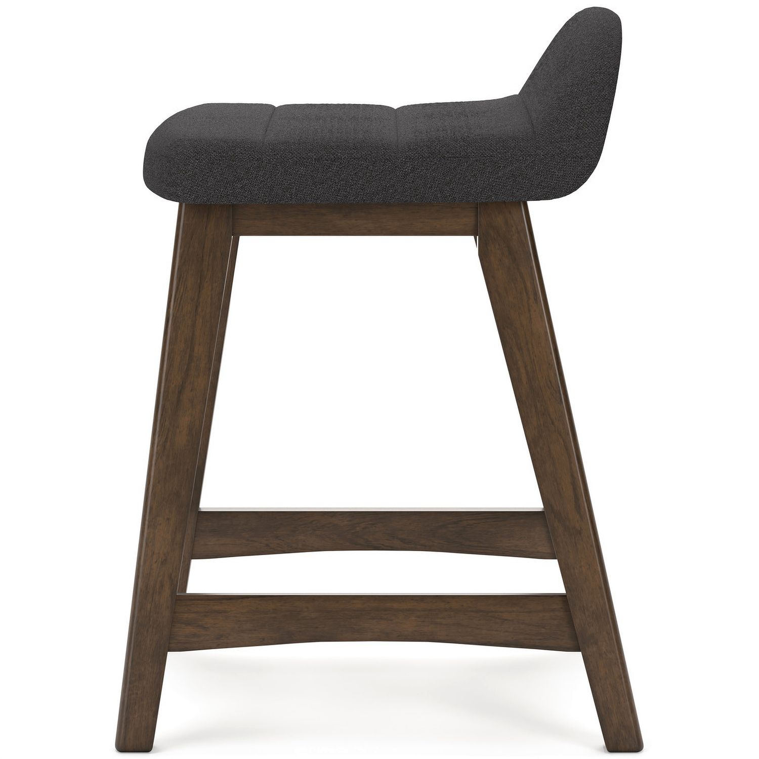 Lyncott Charcoal And Brown Upholstered Barstool Set Of 2 D615224