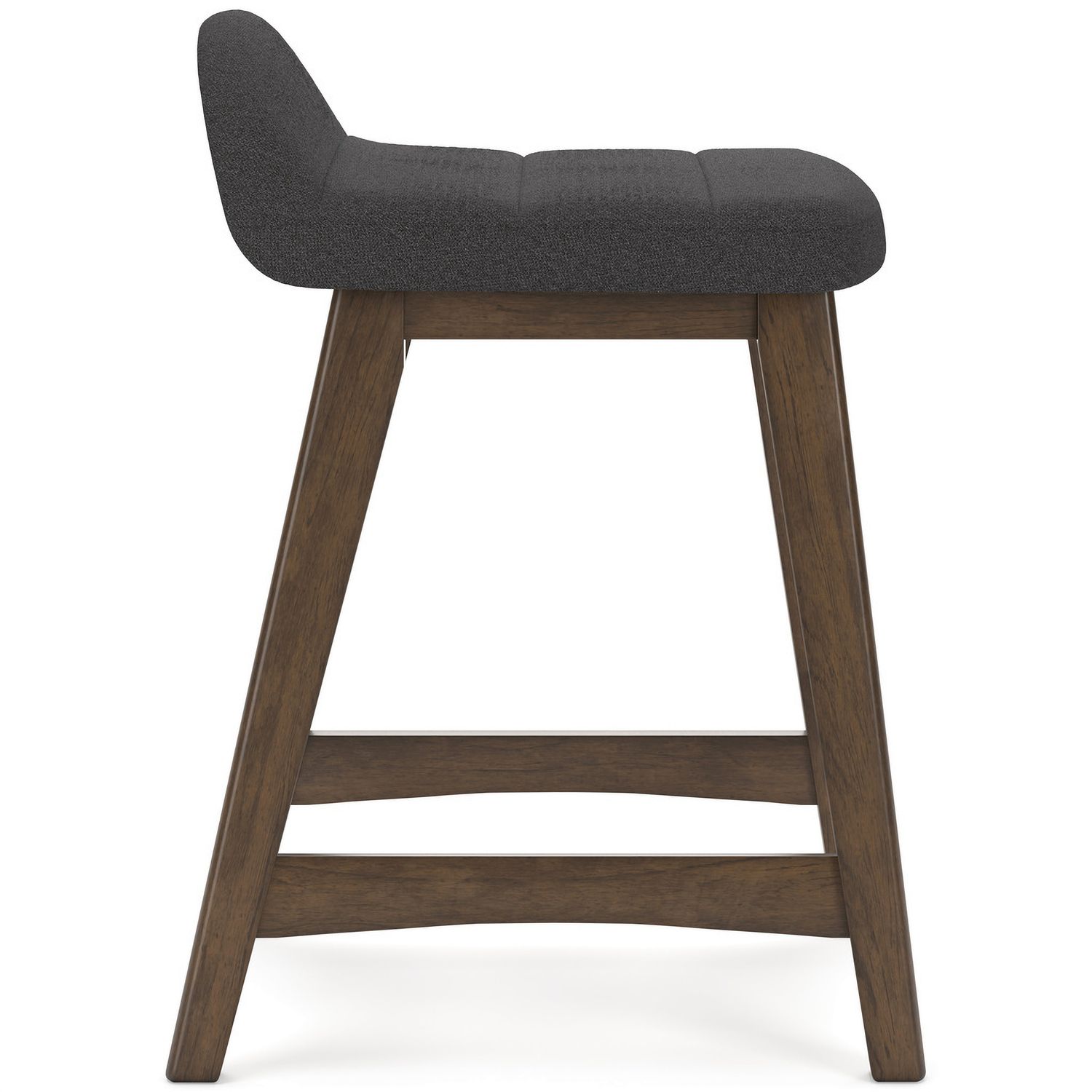 Lyncott Charcoal And Brown Upholstered Barstool Set Of 2 D615224