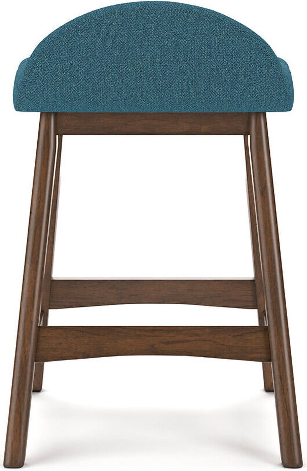 Lyncott Blue And Brown Upholstered Barstool Set Of 2 D615324