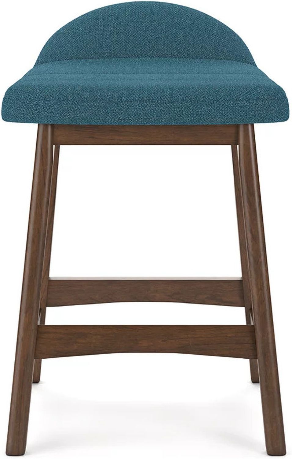 Lyncott Blue And Brown Upholstered Barstool Set Of 2 D615324