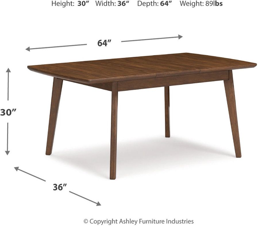 Lyncott Brown Rectangular Butterfly Ext Table D61535