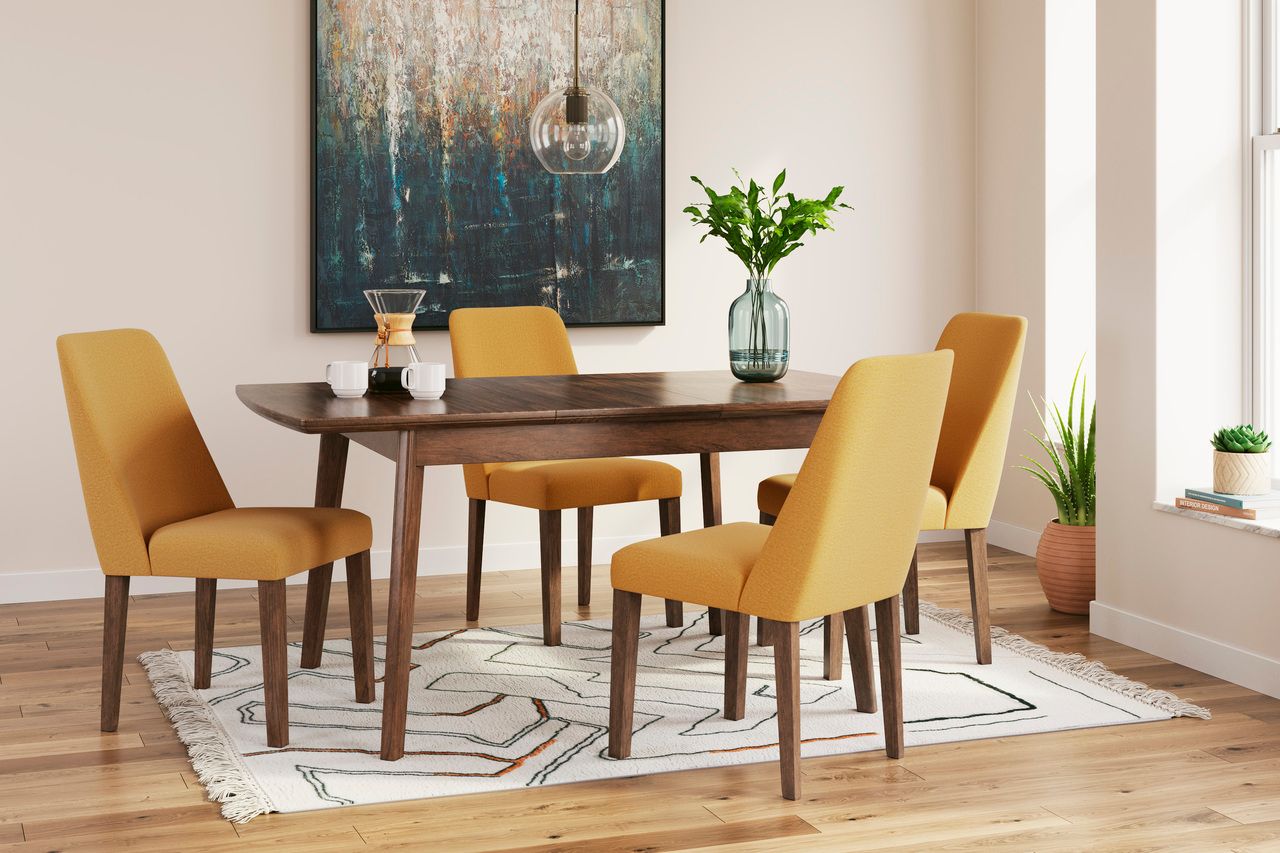 Lyncott Brown Rectangular Butterfly Ext Table D61535