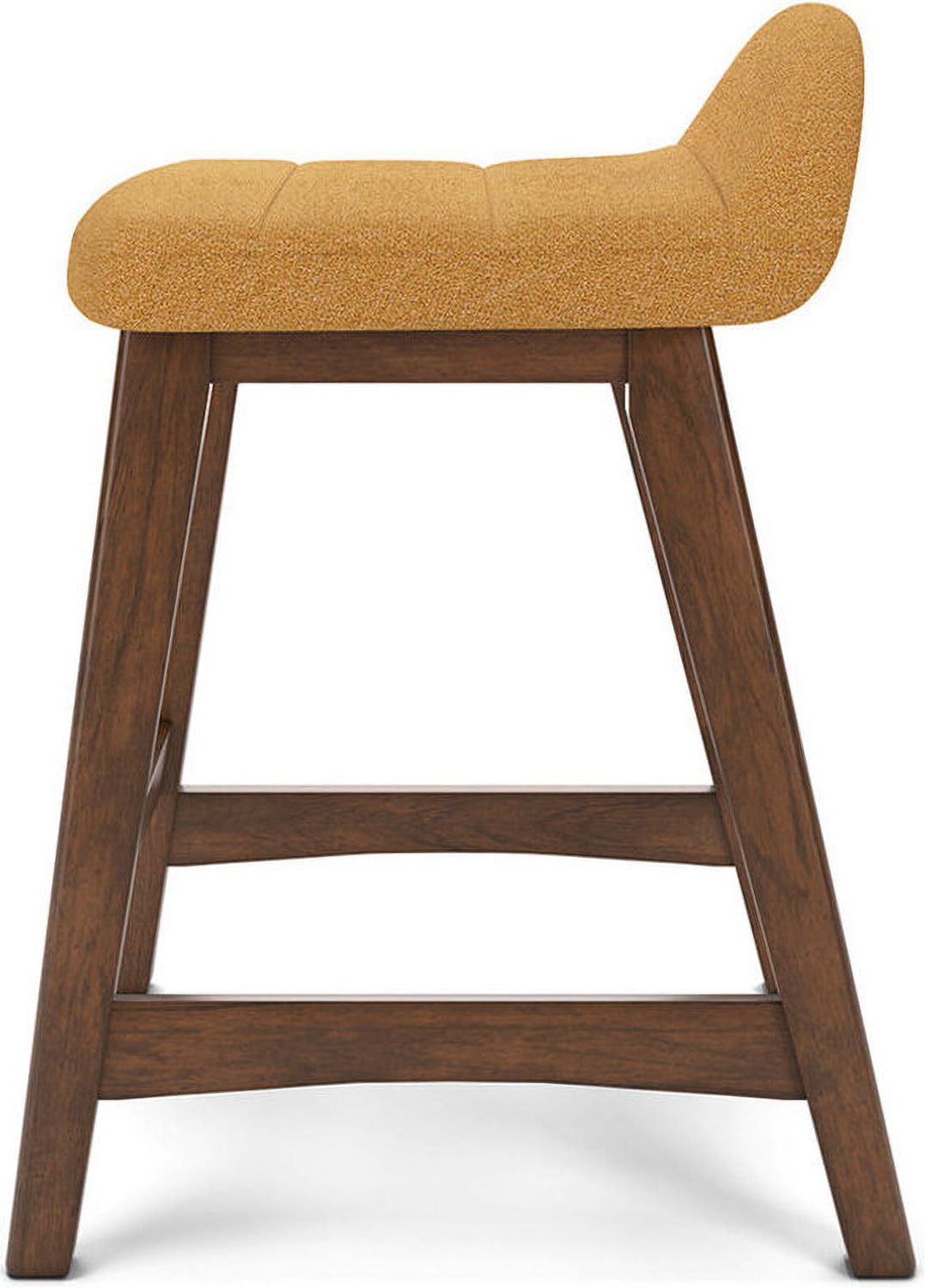 Lyncott Mustard And Brown Upholstered Barstool Set Of 2 D615424