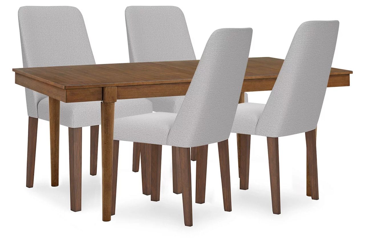 Lyncott Extension Dining Room Set In Gray and Brown D615D23