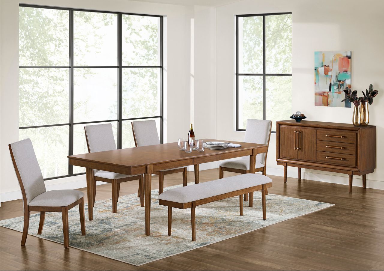 Lyncott Extension Dining Room Set In Gray and Brown D615D23