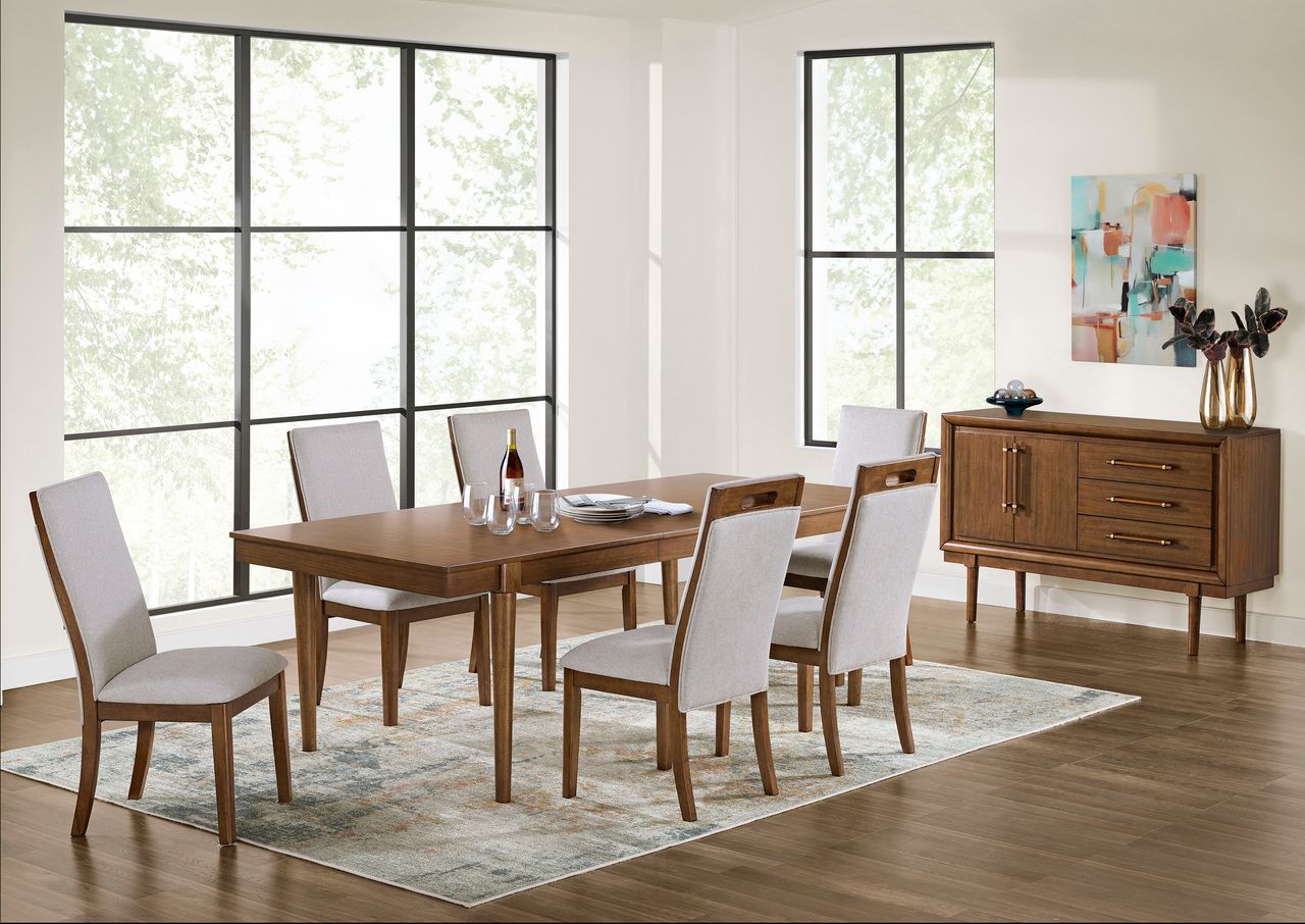 Lyncott Extension Dining Room Set In Gray and Brown D615D23
