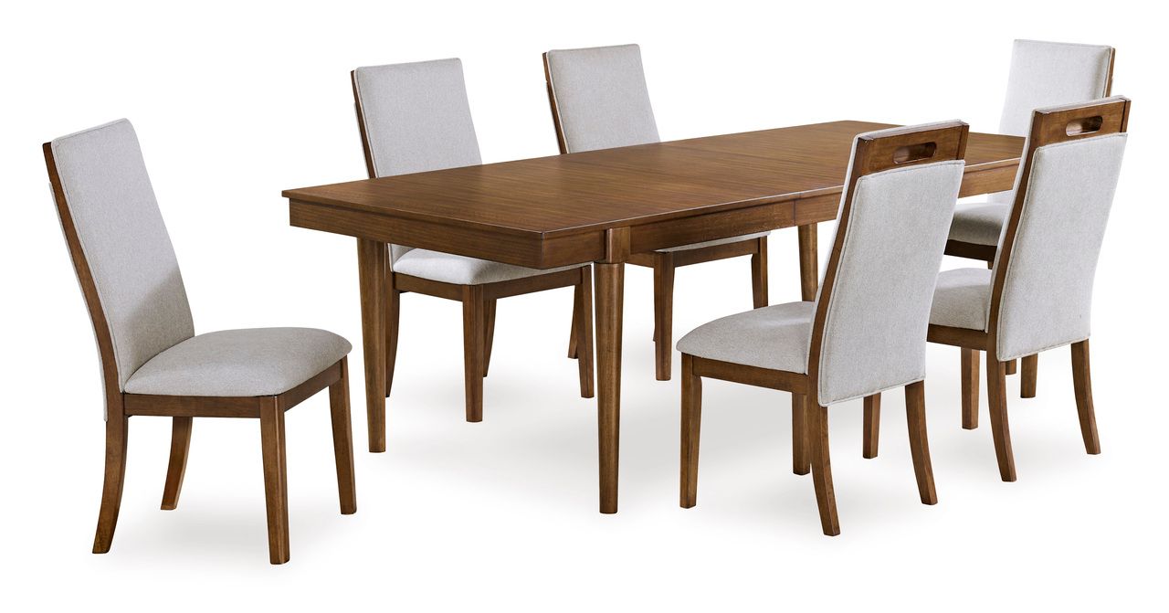 Lyncott Extension Dining Room Set In Gray and Brown D615D23