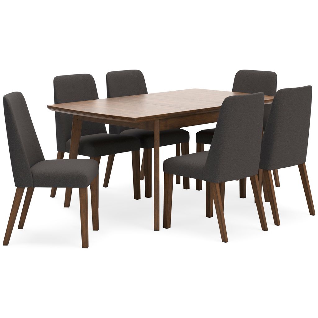 Lyncott Extension Dining Room Set In Brown and Charcoal D615D25