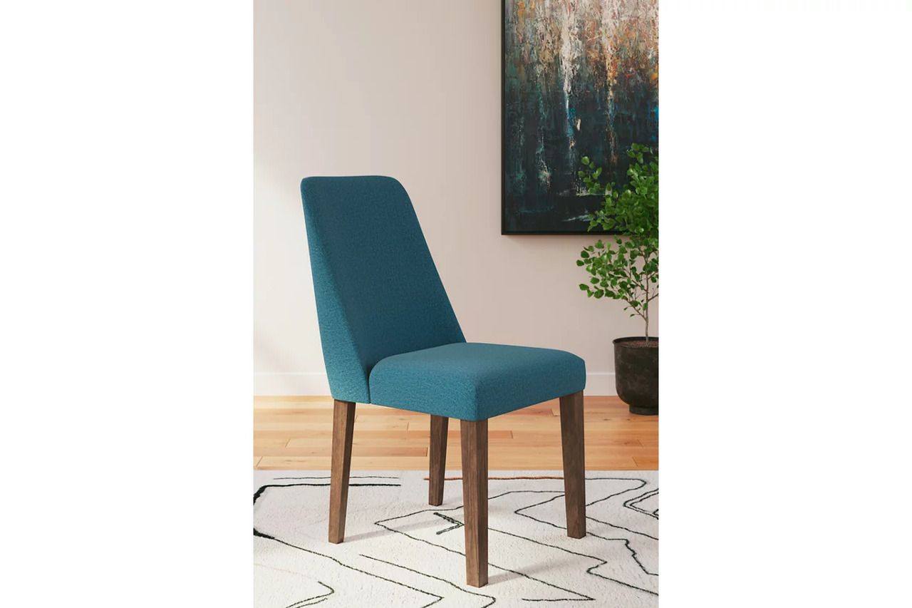 Lyncott Extension Dining Room Set In Blue and Brown D615D27