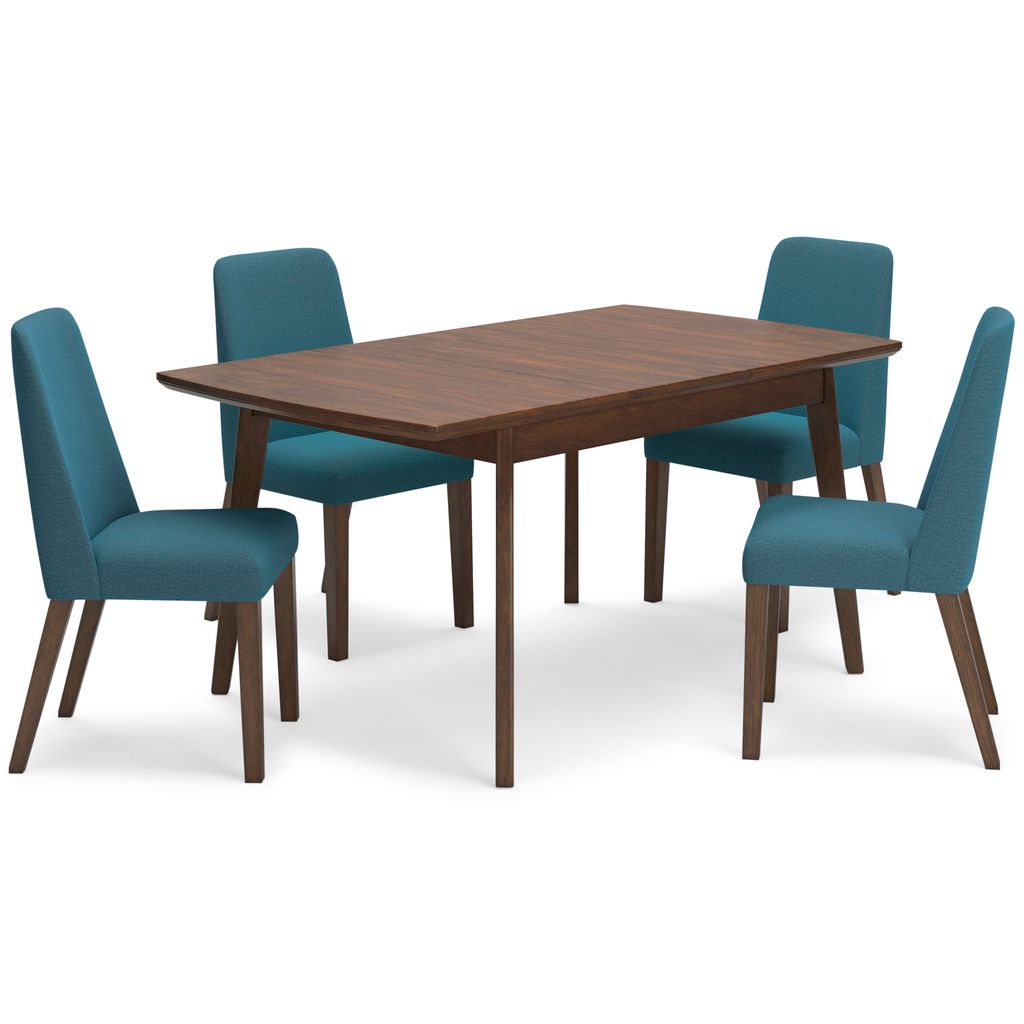 Lyncott Extension Dining Room Set In Blue and Brown D615D27