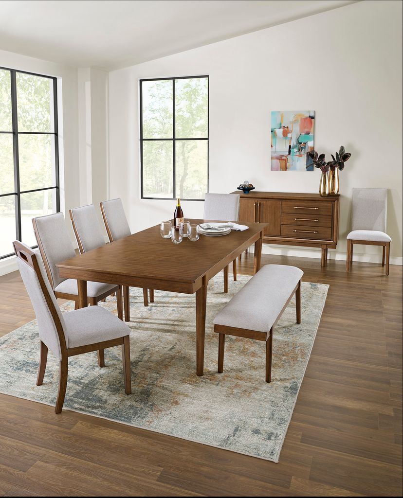 Lyncott Extension Dining Room Set In Blue and Brown D615D27